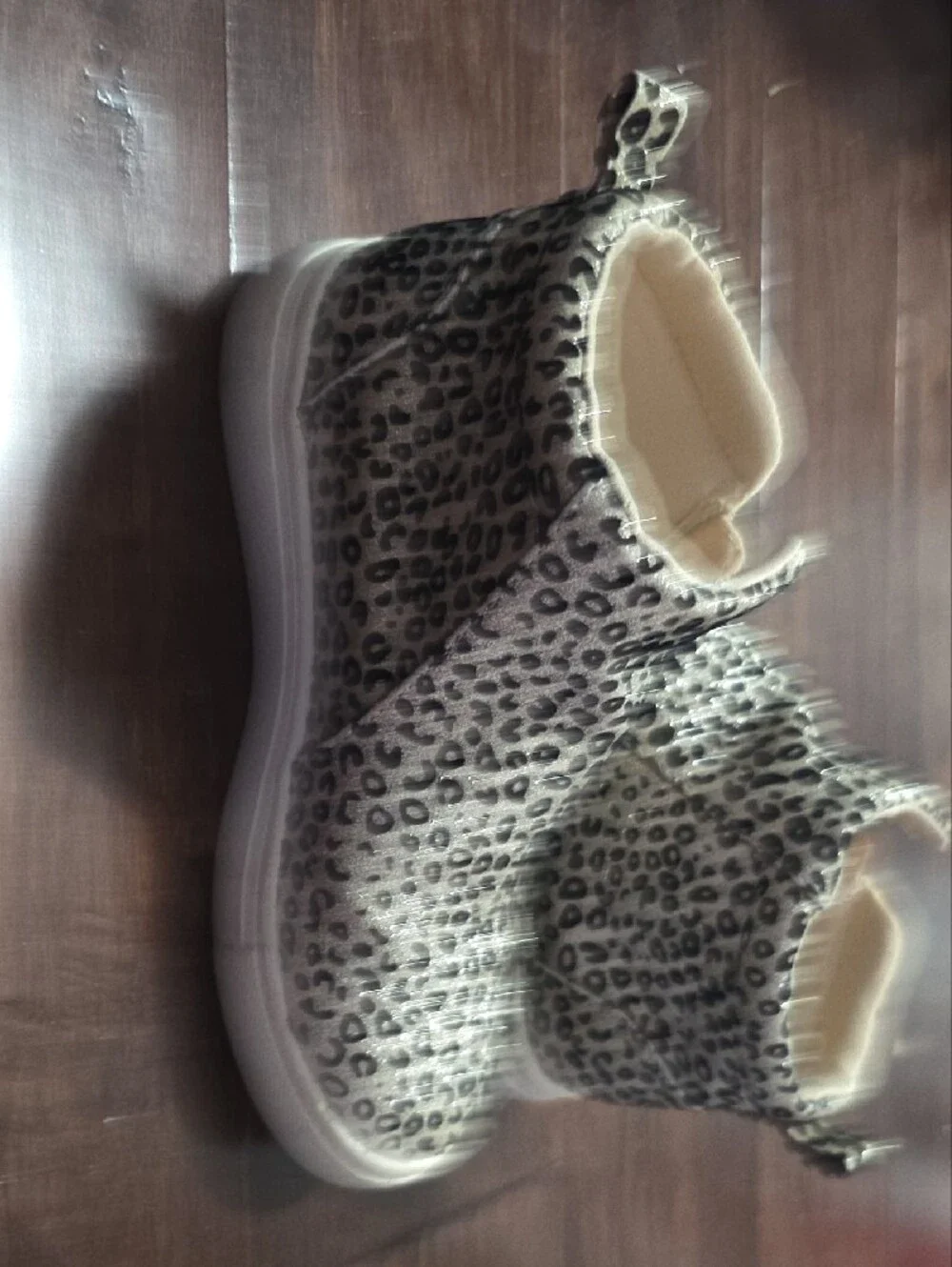Harper Canyon Kids Leopard Print Glitter Boots - Silver/Black